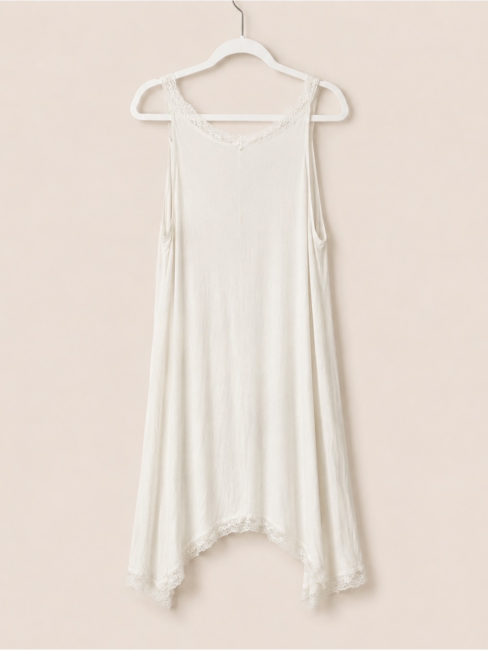 POL Ivory Lace Trim Sleeveless Chemise Slip Dress Nightgown Lounge Size S - Picture 6 of 8